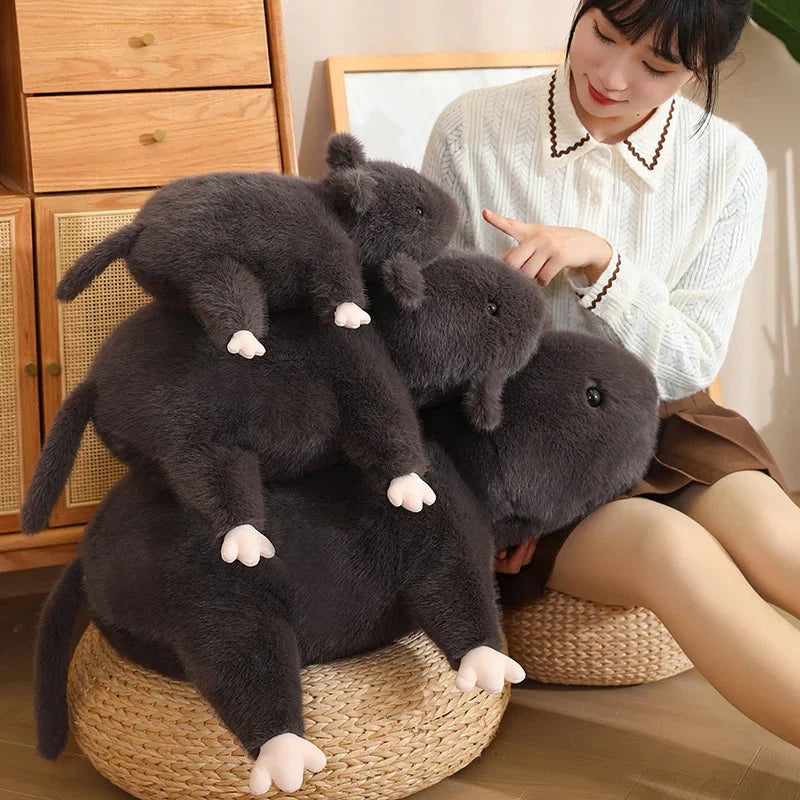 Cuddly Nibbles the Black Rat Plush Toy