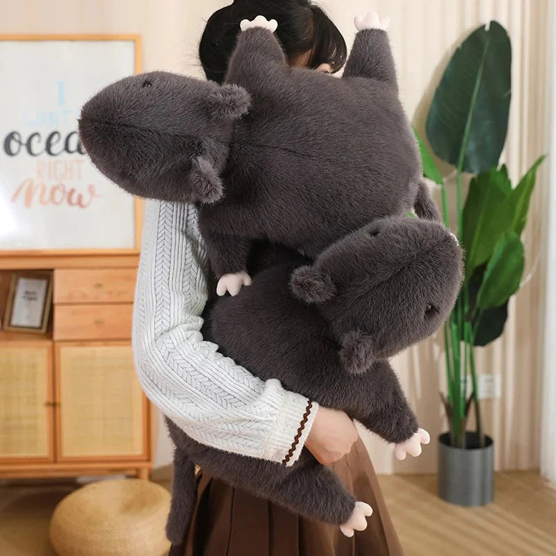 Cuddly Nibbles the Black Rat Plush Toy