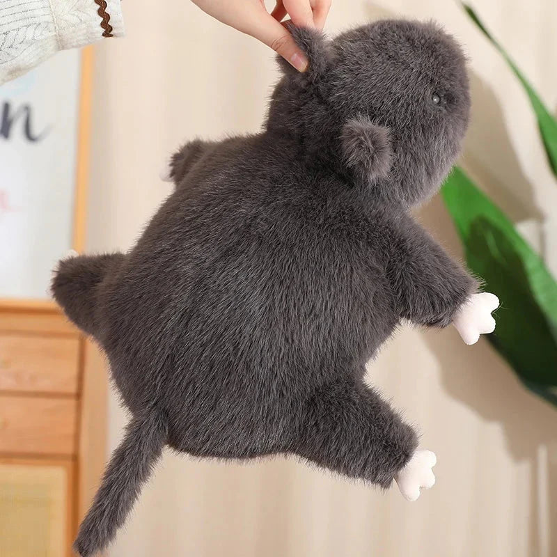 Cuddly Nibbles the Black Rat Plush Toy