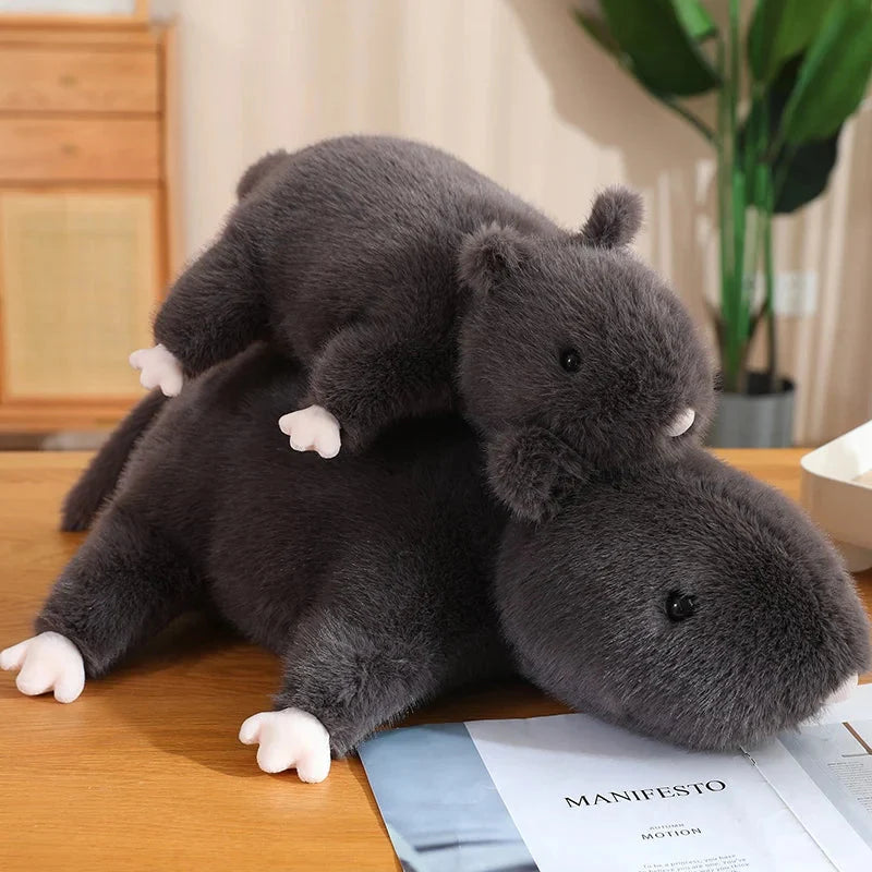 Cuddly Nibbles the Black Rat Plush Toy