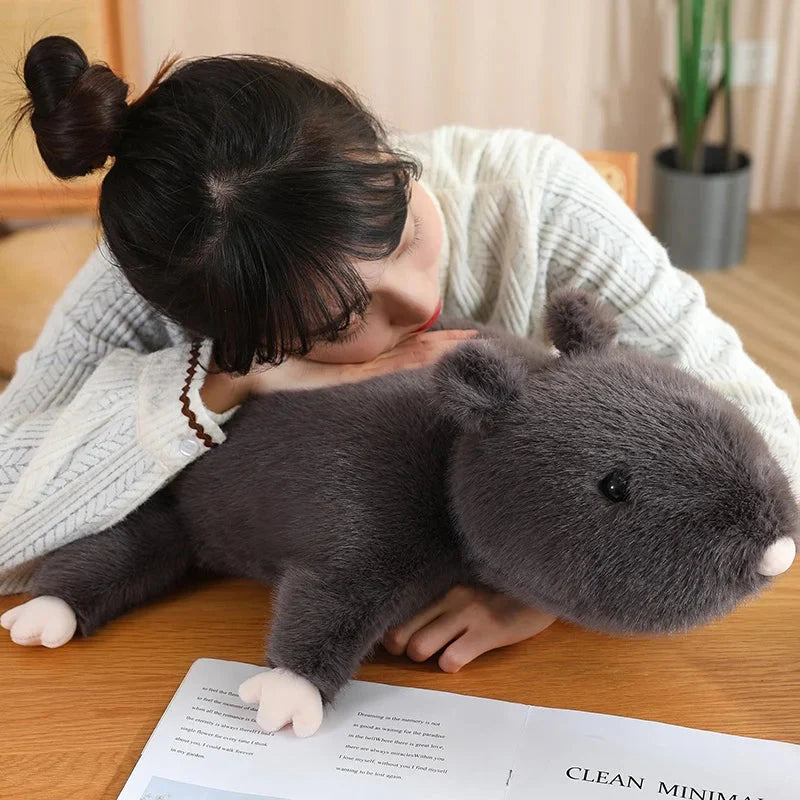 Cuddly Nibbles the Black Rat Plush Toy