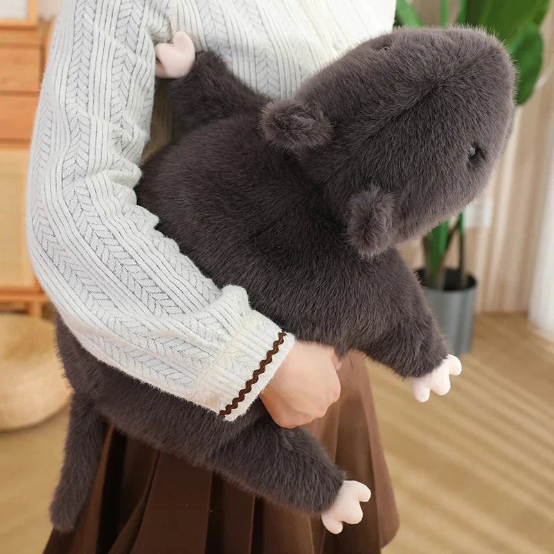 Cuddly Nibbles the Black Rat Plush Toy