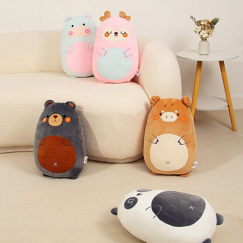 Delightful Pancake-Shaped Plushie Collection of Wild Animals
