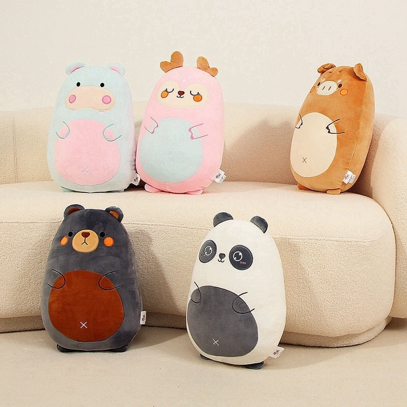 Delightful Pancake-Shaped Plushie Collection of Wild Animals