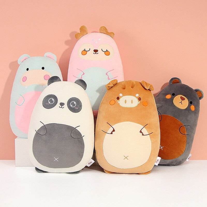 Delightful Pancake-Shaped Plushie Collection of Wild Animals