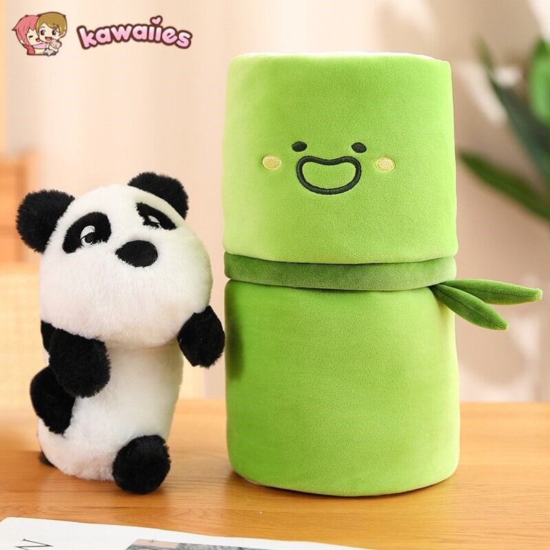 Adorable Panda and Bamboo Cuddle Buddies