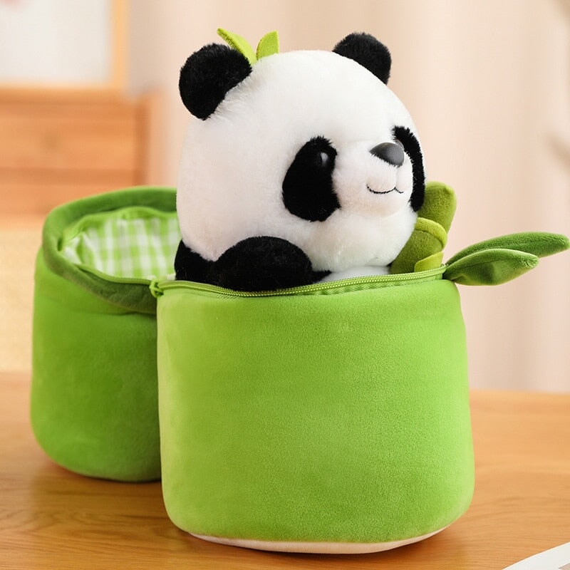 Adorable Panda and Bamboo Cuddle Buddies