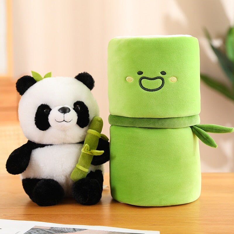Adorable Panda and Bamboo Cuddle Buddies