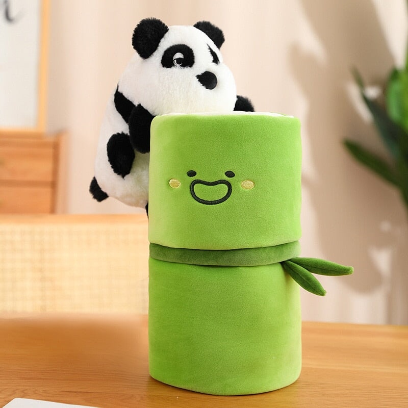 Adorable Panda and Bamboo Cuddle Buddies