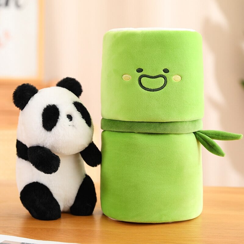 Adorable Panda and Bamboo Cuddle Buddies