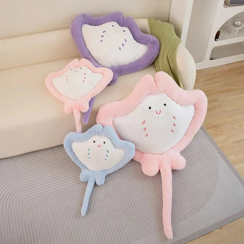Adorable Pastel Stingray Plush Blanket