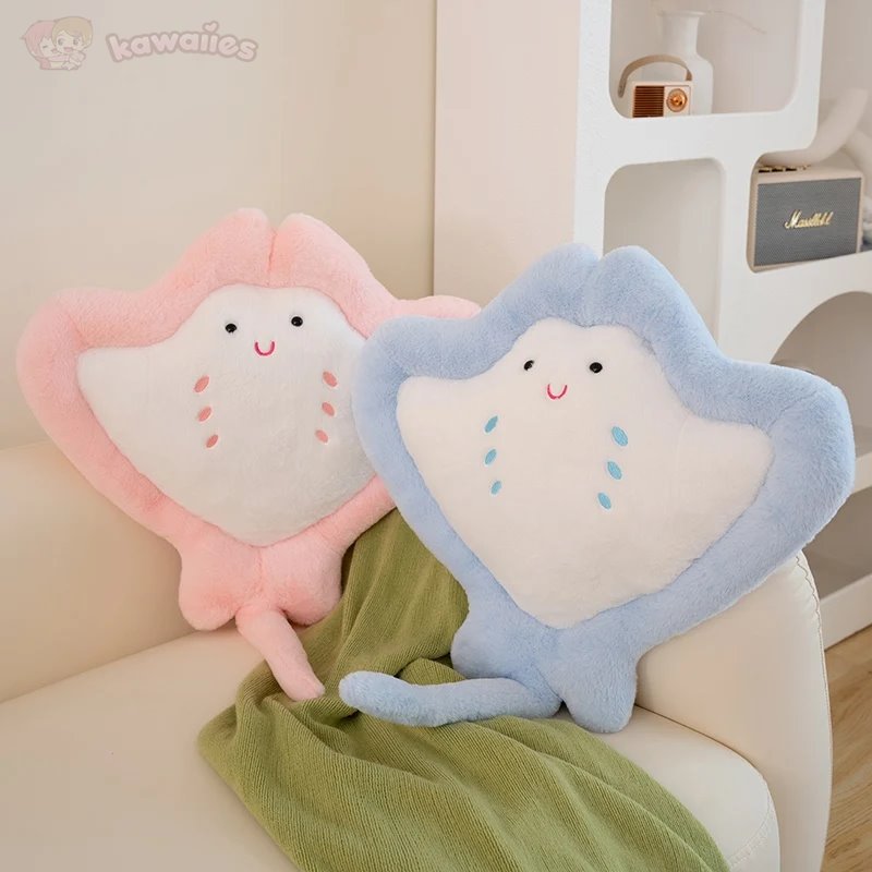 Adorable Pastel Stingray Plush Blanket