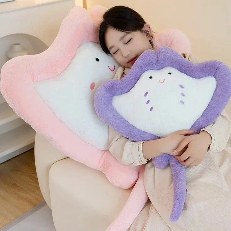 Adorable Pastel Stingray Plush Blanket