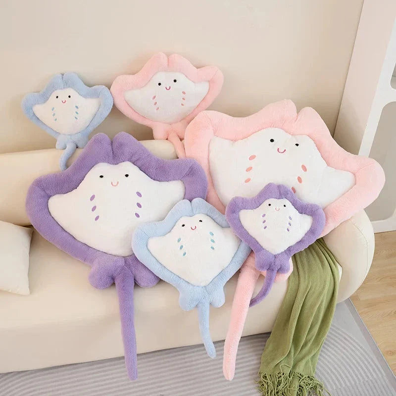 Adorable Pastel Stingray Plush Blanket
