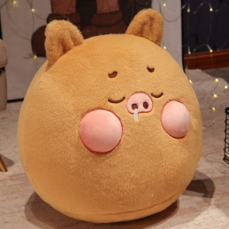 Adorable Perky Pig Ball Plush Toy