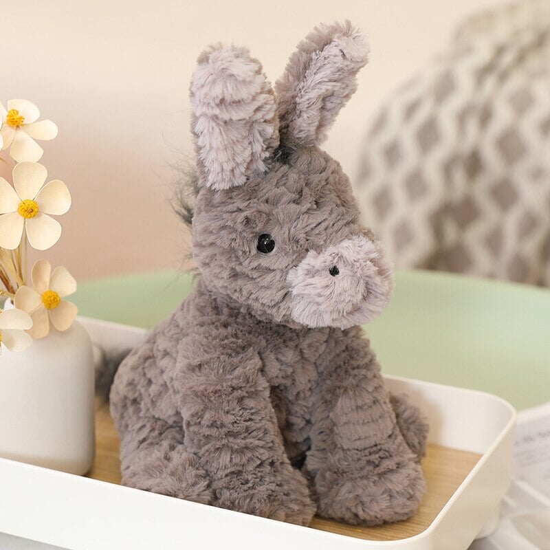 Cuddly Pixie the Fluffy Donkey Plush Toy