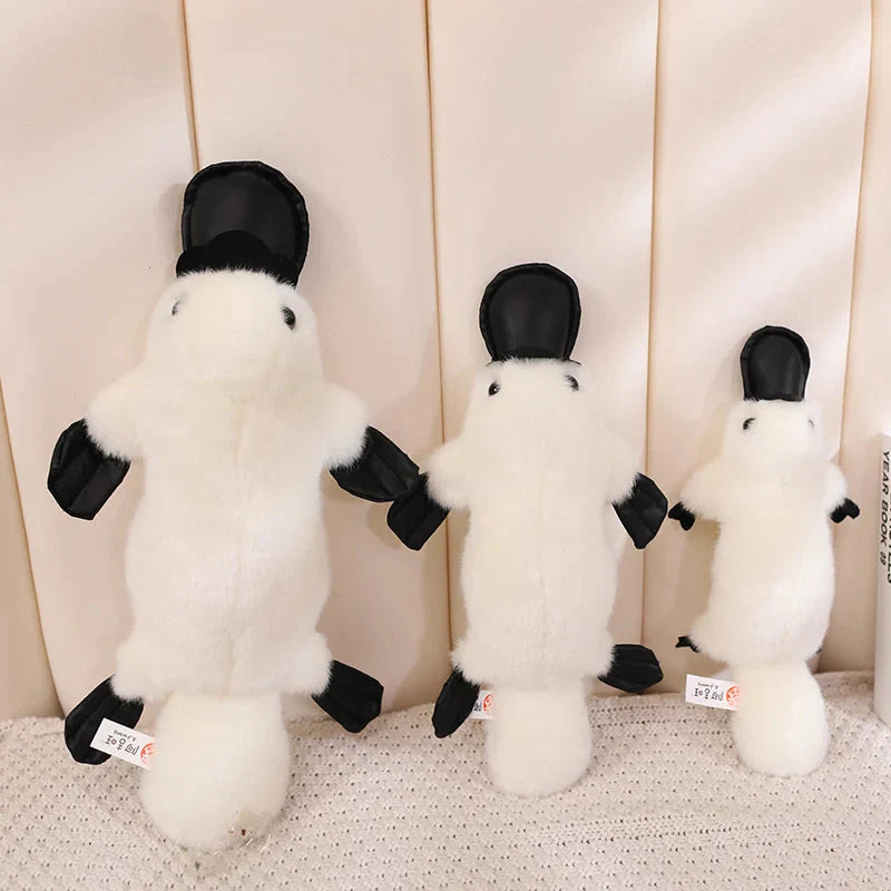 Cuddle Up with Pleep the Adorable Fluffy Brown & White Platypus Plush!