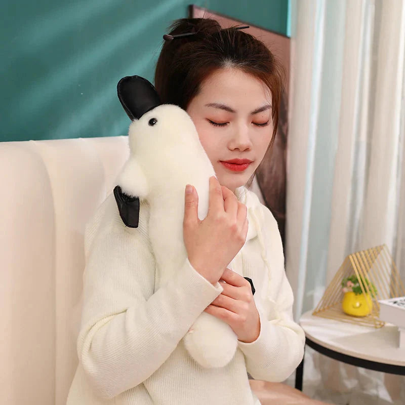 Cuddle Up with Pleep the Adorable Fluffy Brown & White Platypus Plush!