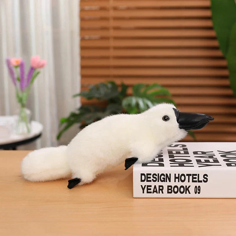 Cuddle Up with Pleep the Adorable Fluffy Brown & White Platypus Plush!