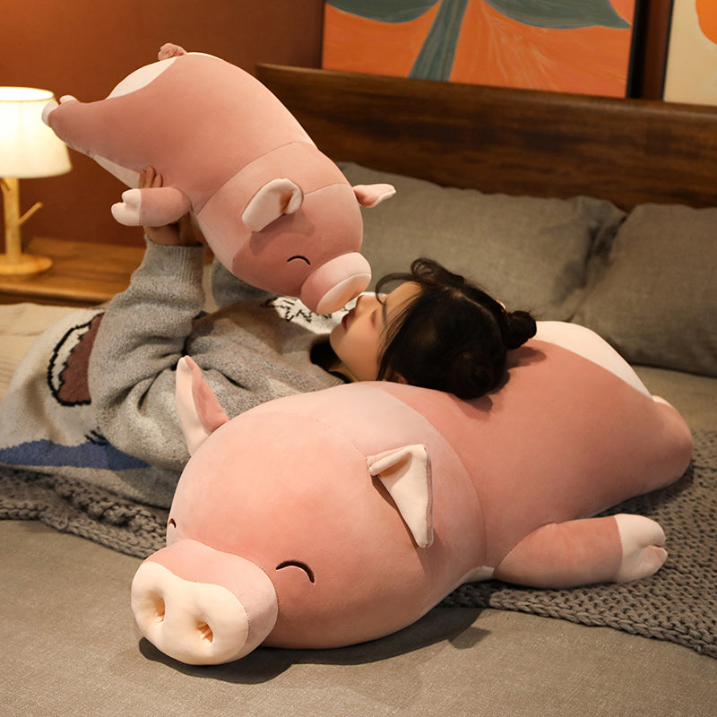 Adorable Jumbo Pink Plush Pig named Poppy