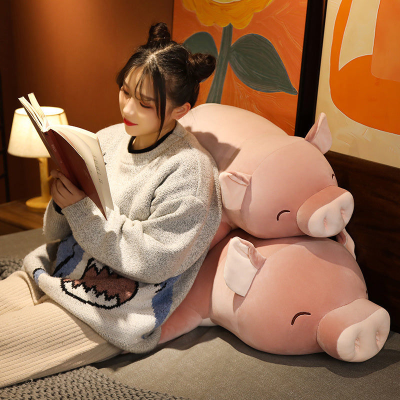 Adorable Jumbo Pink Plush Pig named Poppy
