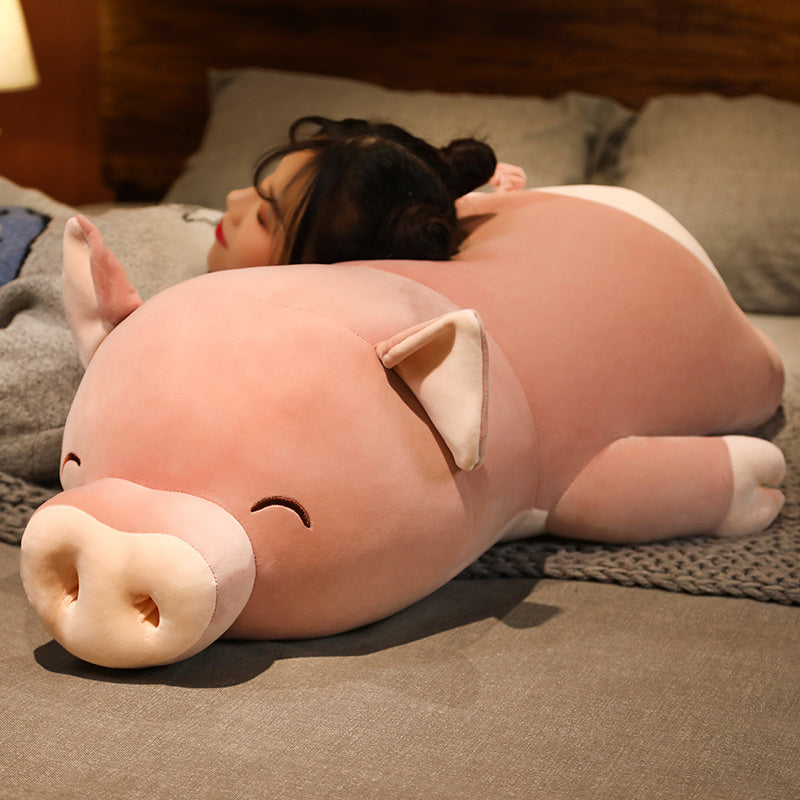 Adorable Jumbo Pink Plush Pig named Poppy