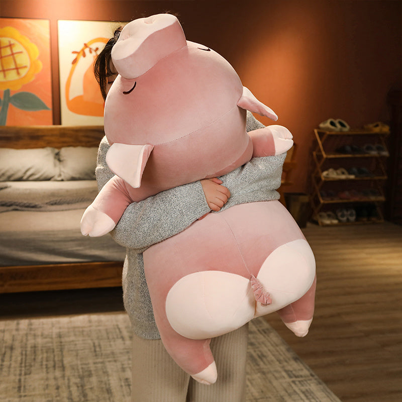 Adorable Jumbo Pink Plush Pig named Poppy
