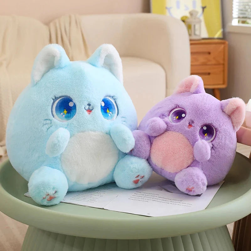 Adorable Rainbow Fluffy Cat Squad Plush Balls
