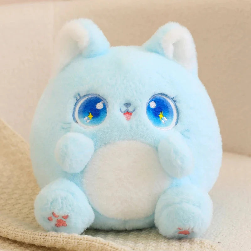 Adorable Rainbow Fluffy Cat Squad Plush Balls