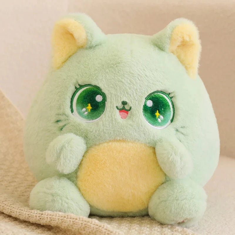 Adorable Rainbow Fluffy Cat Squad Plush Balls