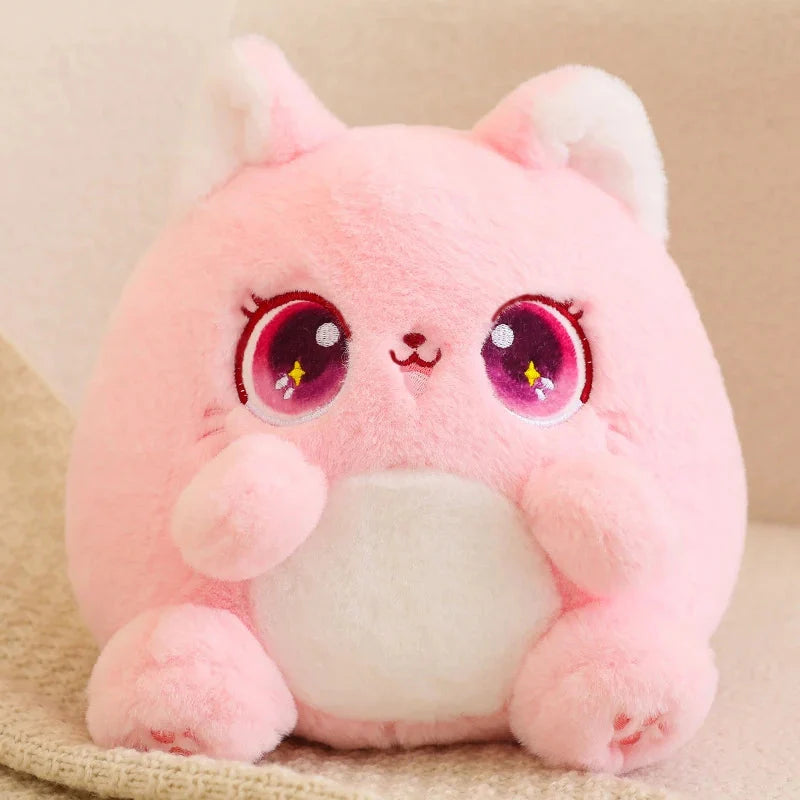 Adorable Rainbow Fluffy Cat Squad Plush Balls