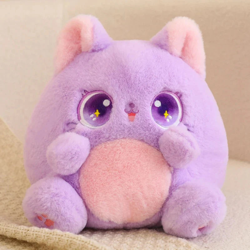 Adorable Rainbow Fluffy Cat Squad Plush Balls
