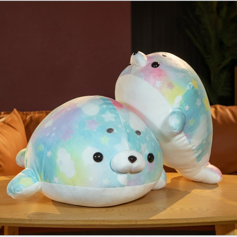 Colorful Galaxy Seal Stuffed Animals