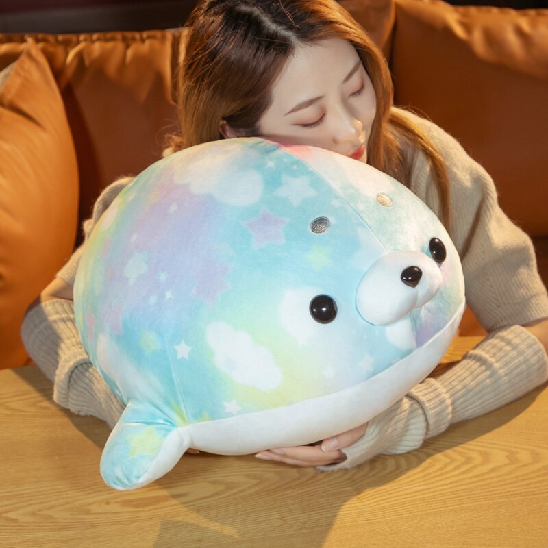 Colorful Galaxy Seal Stuffed Animals