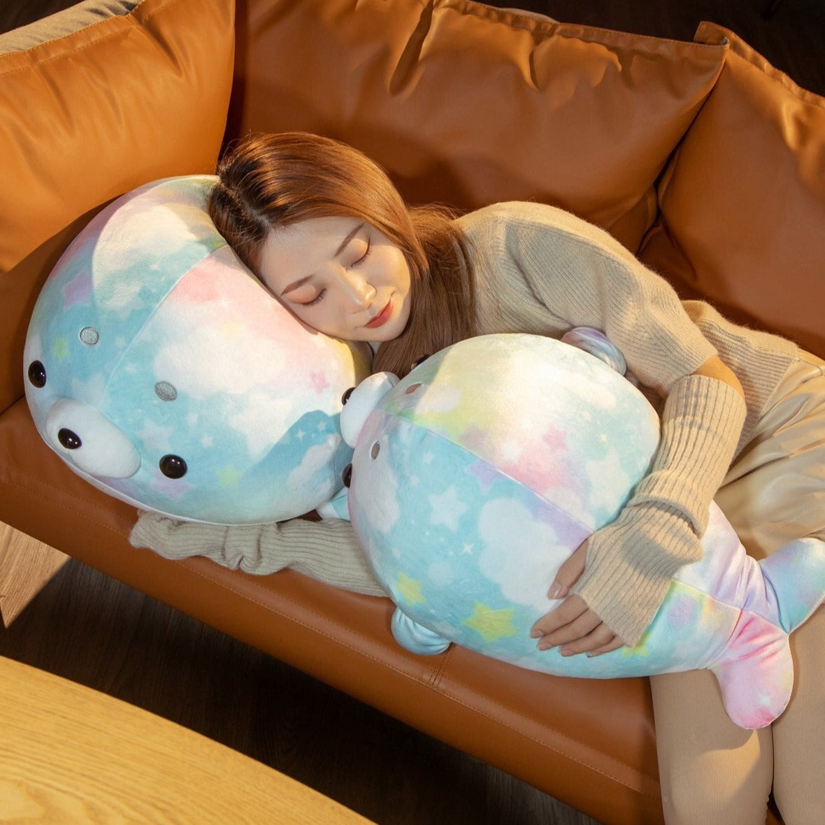 Colorful Galaxy Seal Stuffed Animals