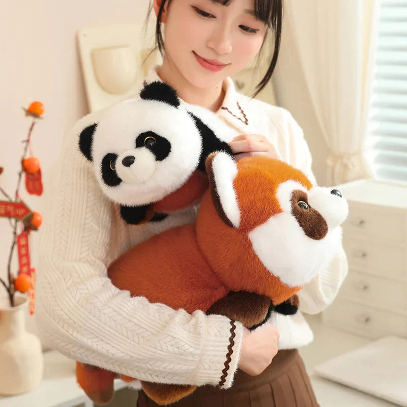 Delightful Reversible Red Panda & Panda Plush Toy