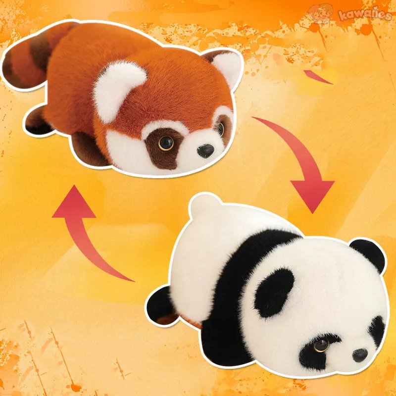 Delightful Reversible Red Panda & Panda Plush Toy
