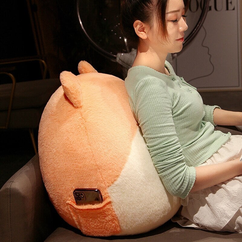 Adorable Round Plushie Collection: Cat, Bunny, and Fox Pillows