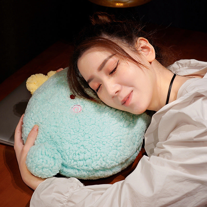 Cozy Round Fluffy Animal Plush Pillow Collection