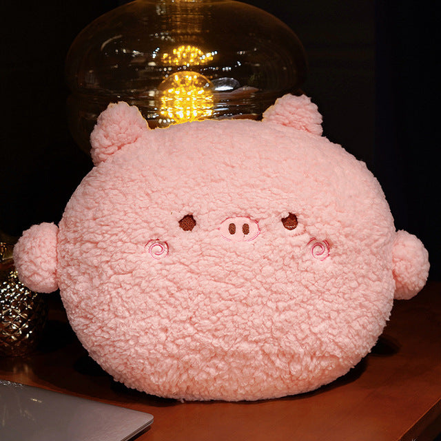 Cozy Round Fluffy Animal Plush Pillow Collection