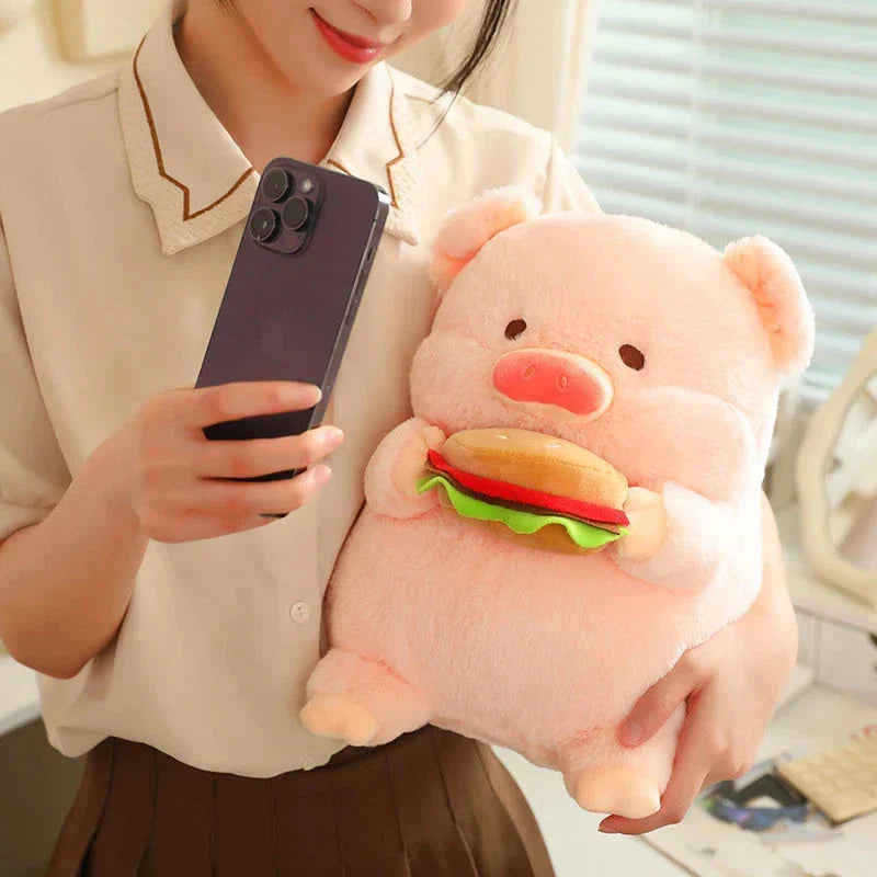 Adorably Round & Fluffy Chonky Pig Plush Toy