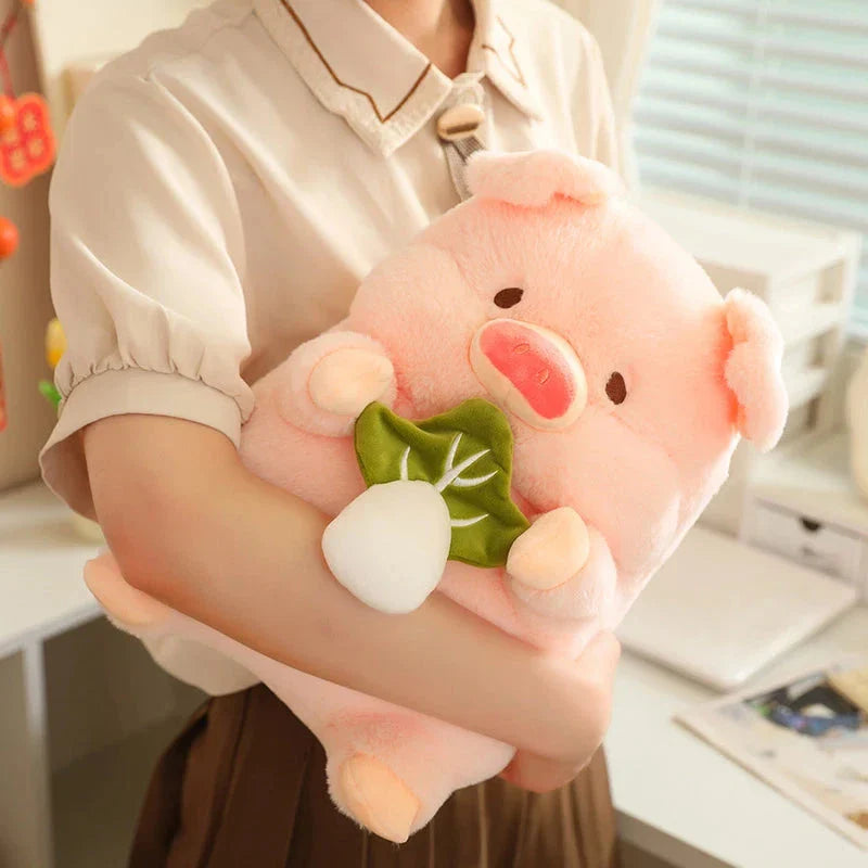 Adorably Round & Fluffy Chonky Pig Plush Toy