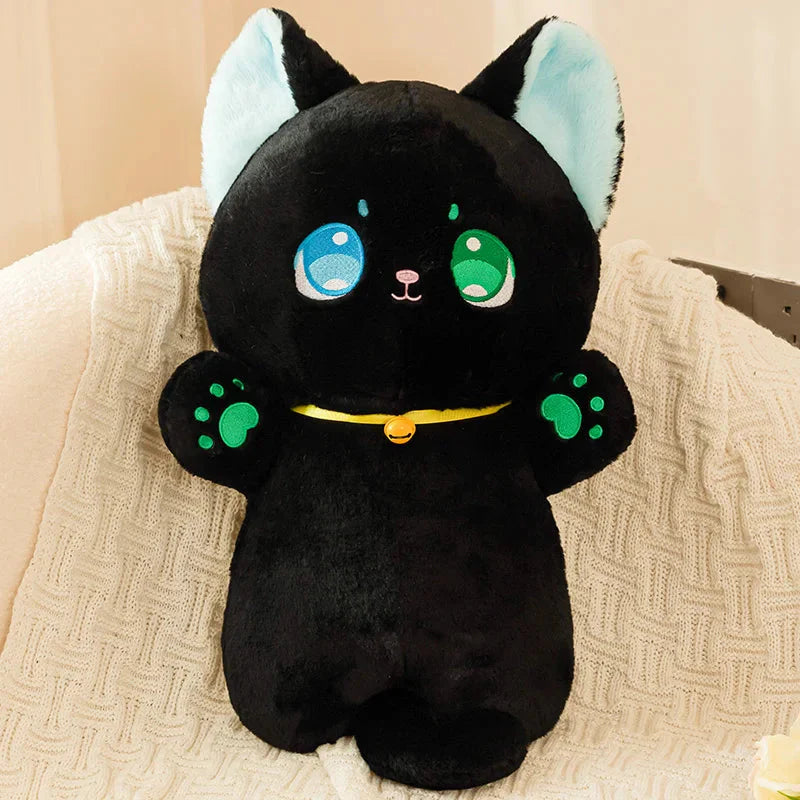 Adorable Sailor Moon Fluffy Black and White Cat Plush Toys
