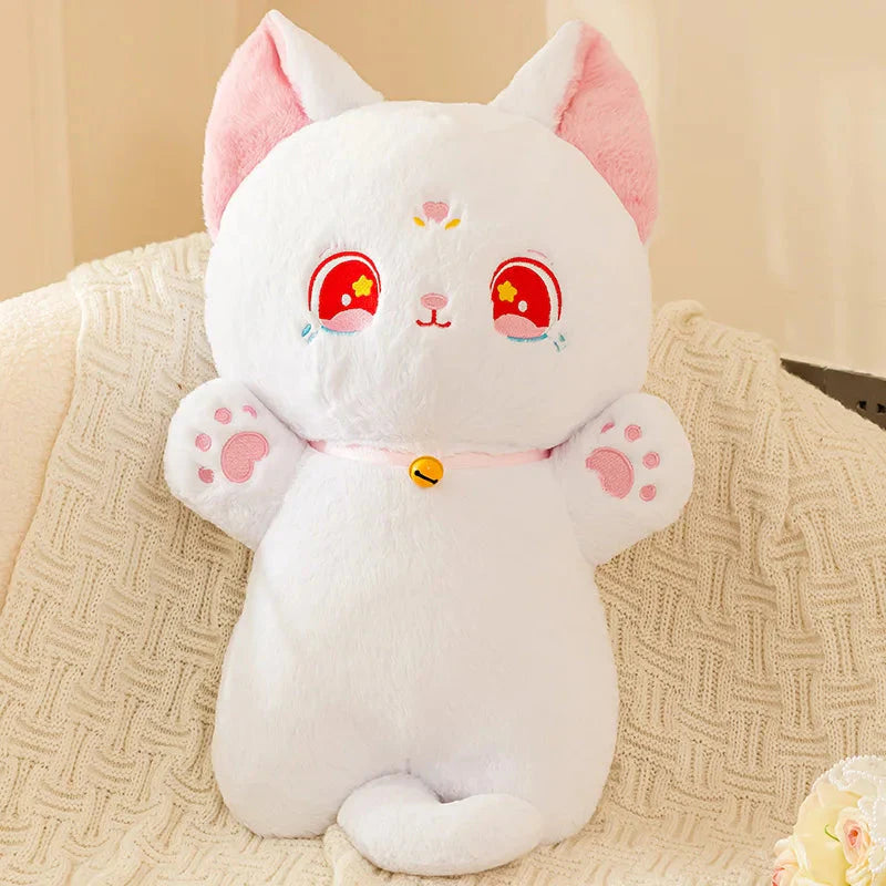 Adorable Sailor Moon Fluffy Black and White Cat Plush Toys