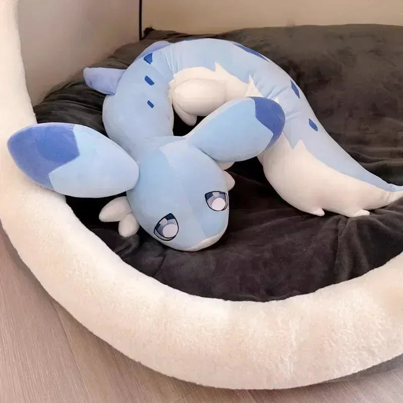 Charming Sofi the Long Kawaii Baby Blue Hybrid Dragon Plush Toy