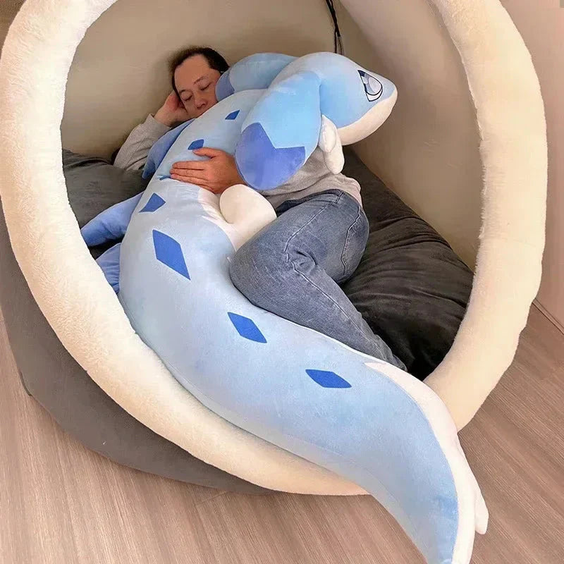 Charming Sofi the Long Kawaii Baby Blue Hybrid Dragon Plush Toy