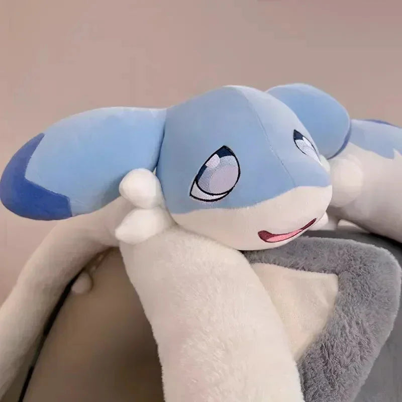 Charming Sofi the Long Kawaii Baby Blue Hybrid Dragon Plush Toy