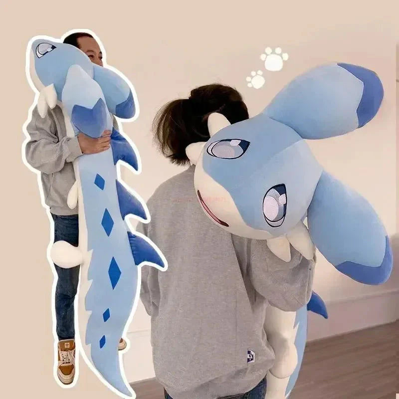 Charming Sofi the Long Kawaii Baby Blue Hybrid Dragon Plush Toy