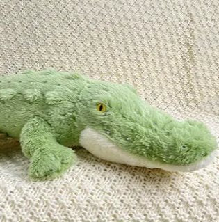 Adorable Plush Crocodile Toy in Soft, Fluffy Green