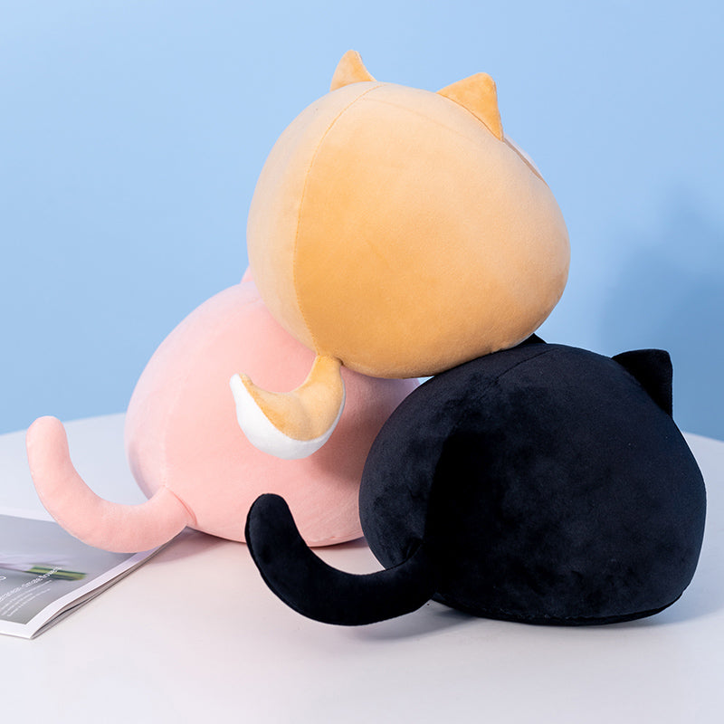 Adorable Soft Pebble Plushies: Diverse Collection of Cats and Dogs
